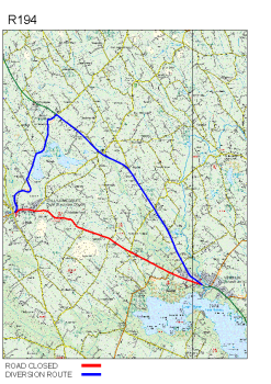Roadworks - Road Closures-R194(1) summary image
									