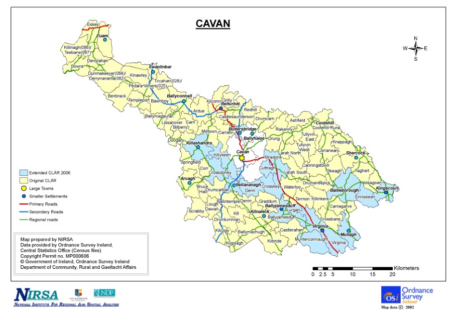 CLÁR regions 2024 (click map to enlarge)