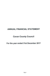 Cavan County Council Annual Financial Statement 2017 thumbnail