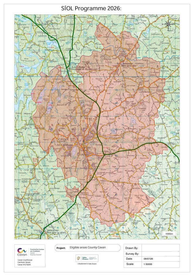 SÍOL Programme - eligible areas in Cavan