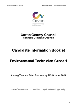Environmental Technician Grade 1 Information Handbook  summary image
									